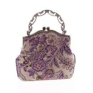 Flower Evening Clutch Large Wedding Party Handbag